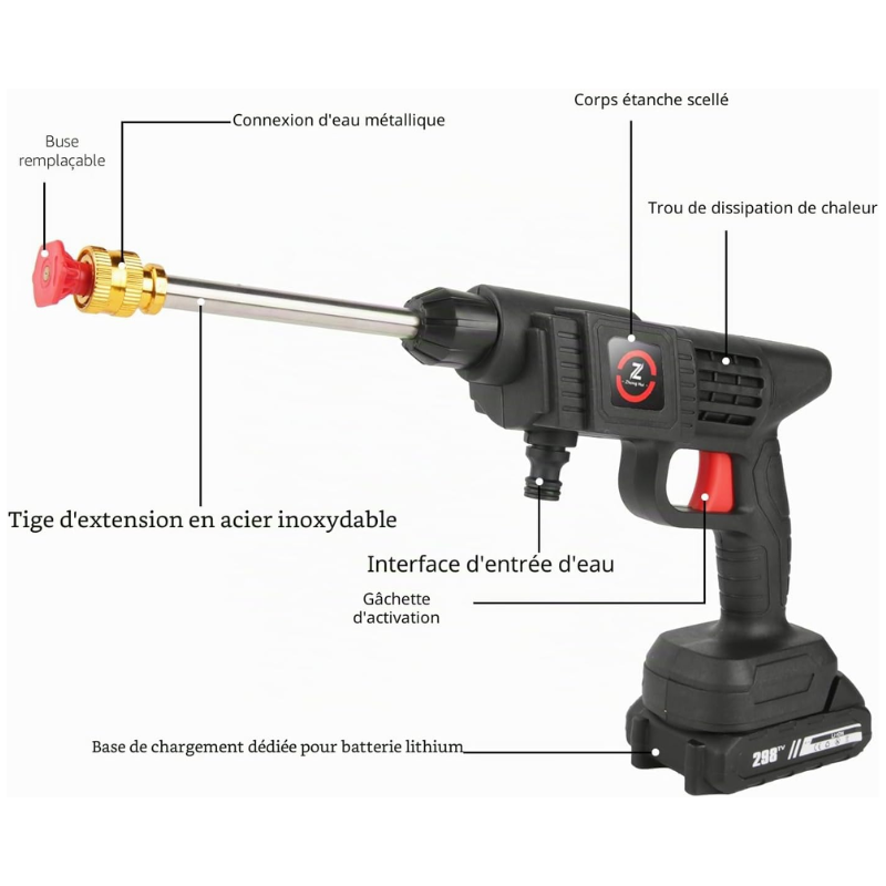 Pistolet Nettoyeur Sans Fil 48V