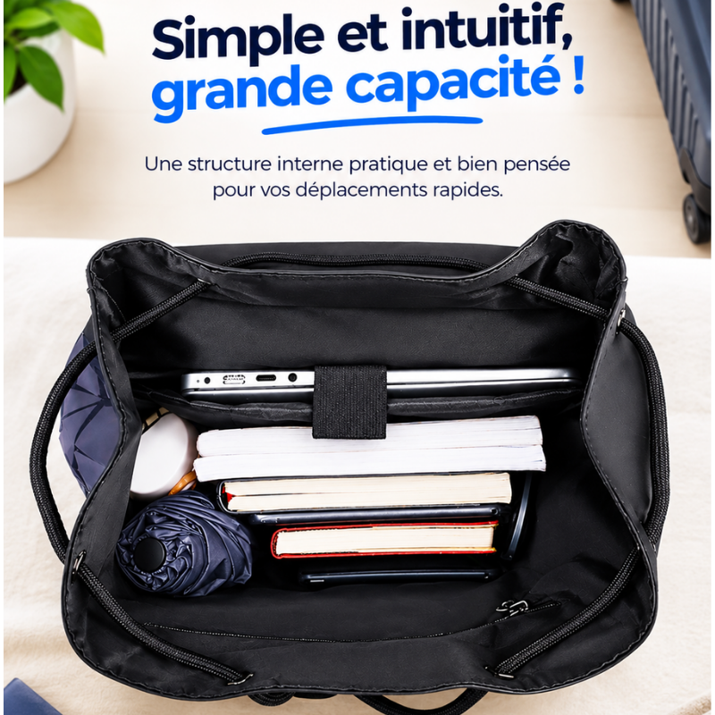 Sac à Dos Unisexe à Carreaux Gris