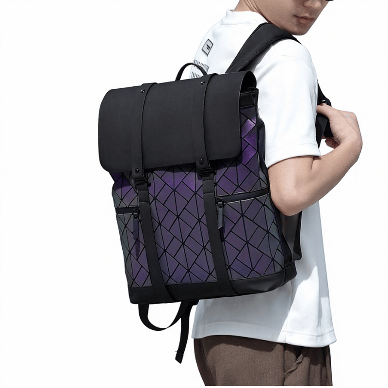 Sac à dos moderne au design géométrique