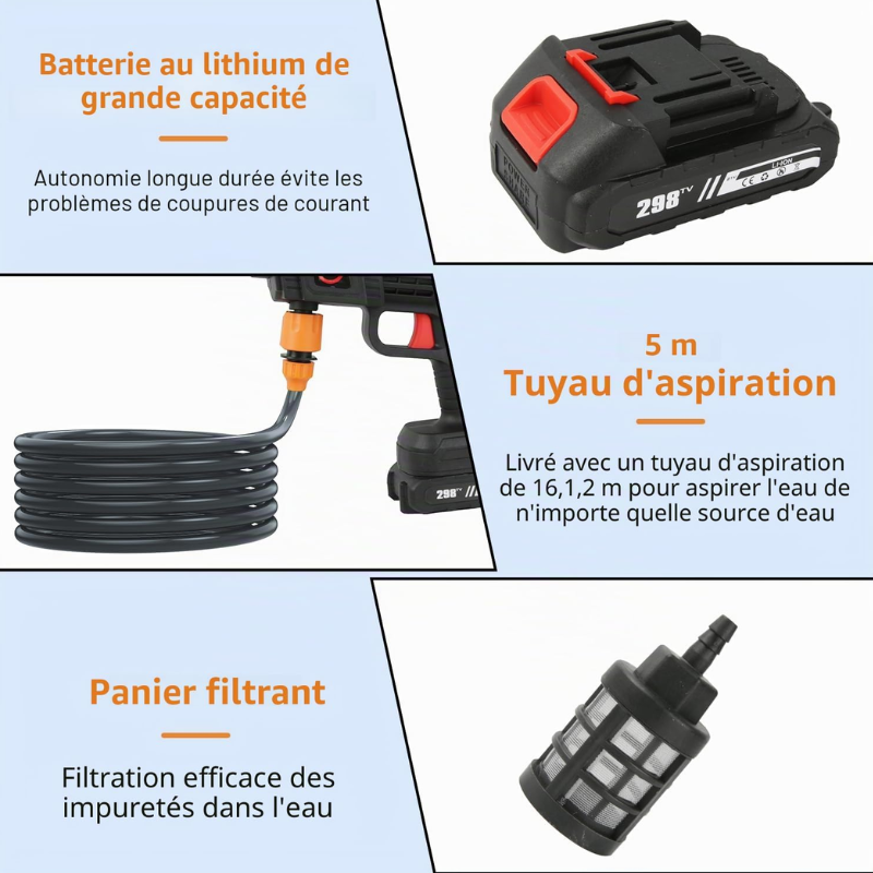 Pistolet Nettoyeur Sans Fil 48V